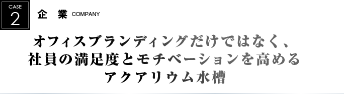 企業｜オフィスブランディングだけではなく、社員の満足度とモチベーションを高めるアクアリウム水槽